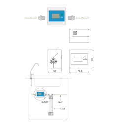 Water Flow Meter and Filter Change DIGIFLOW 8000T Water Meter 3/8″